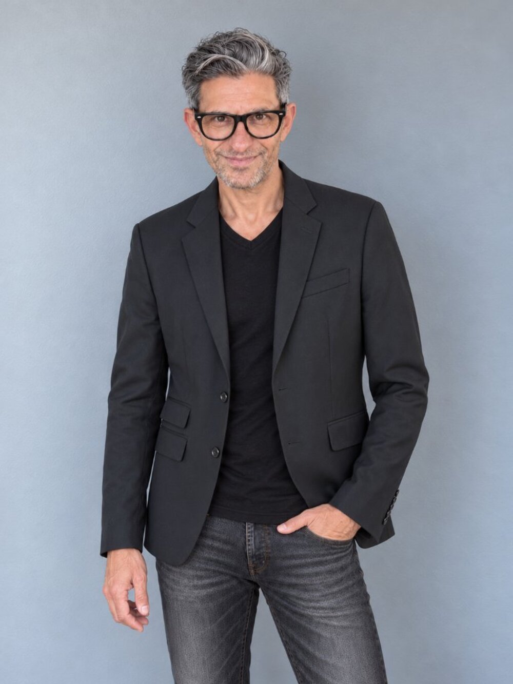 Zara Man Men's Black Two Button Ticket Pocket Blazer Suit Jacket Size 38